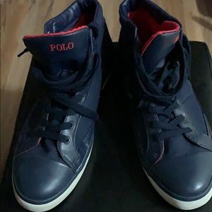 Polo Dark Blue High Top Sneaks Size 13